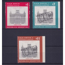ARGENTINA SERVICIO SELLO PARA CAJAS ENVIO 2001 GJ 9/11 SERIE COMPLETA DE ESTAMPILLAS NUEVAS MINT U$ 80